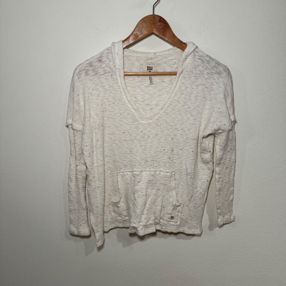 Billabong Coverup Hoodie Women's XS Cream Casual Beach Surf